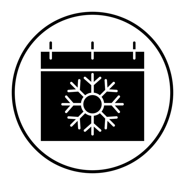 Icono del calendario del año nuevo