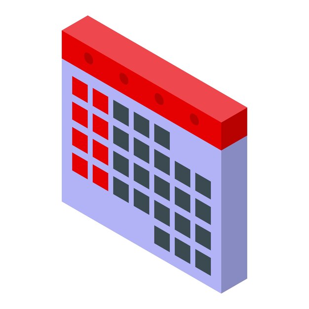 Icono de calendario de auditoría Isométrico del icono de vector de calendario de auditoría para diseño web aislado sobre fondo blanco