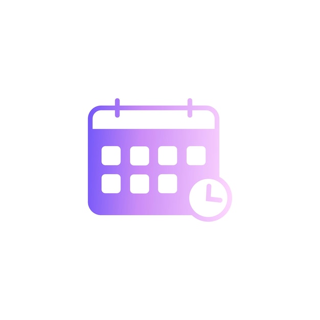 Icono de calendario degradado