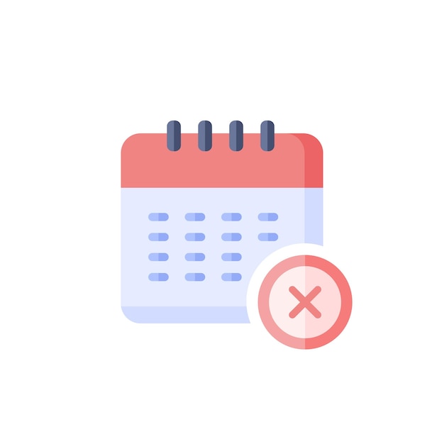 icono de calendario e ilustración diseño plano