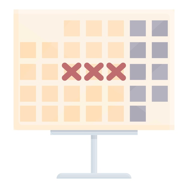 Icono de calendario de eventos vector de dibujos animados Horario de la semana Planificador de reuniones
