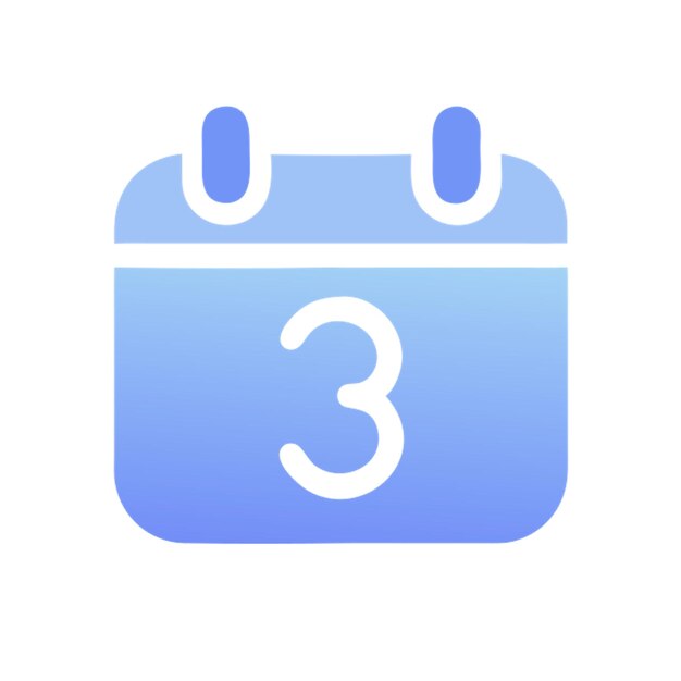icono de calendario con formas de color gradiente
