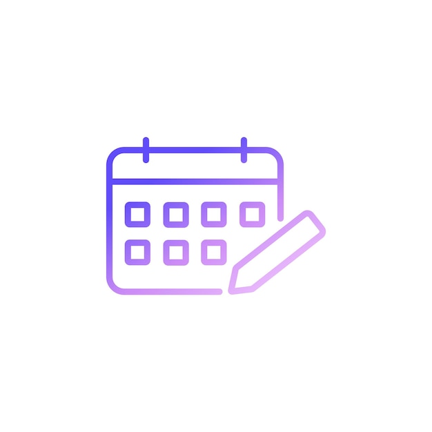 Icono de calendario Icono de elemento de aplicación Diseño gráfico de primera calidad