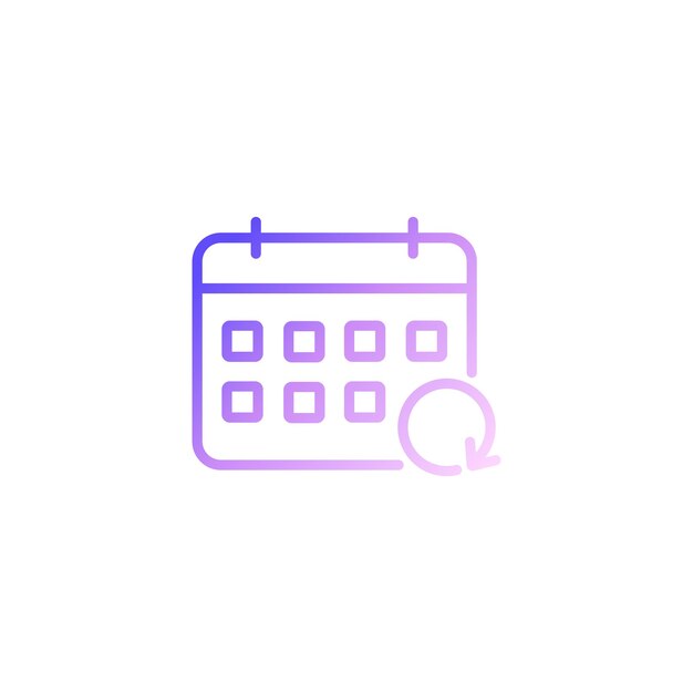 Icono de calendario Icono de elemento de aplicación Diseño gráfico de primera calidad