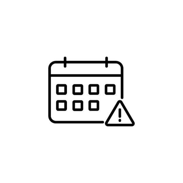 Icono de calendario Icono de elemento de aplicación Diseño gráfico de primera calidad