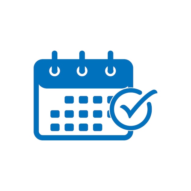 Ícono del calendario Ilustración vectorial del símbolo de la fecha