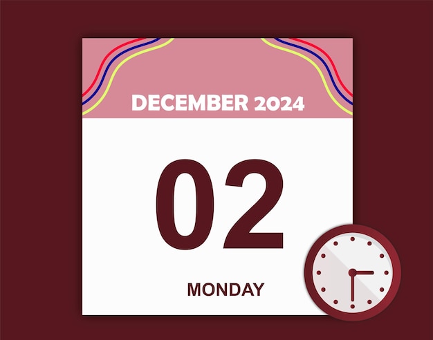 Vector icono del calendario mensual para el año 2024