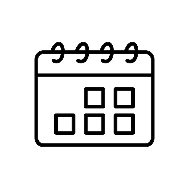 icono de calendario plantilla vectorial logotipo colección de moda diseño plano