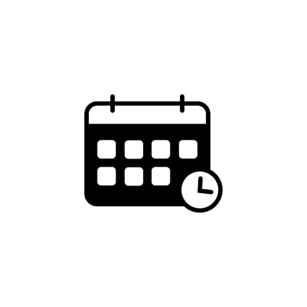 Icono de calendario de silueta