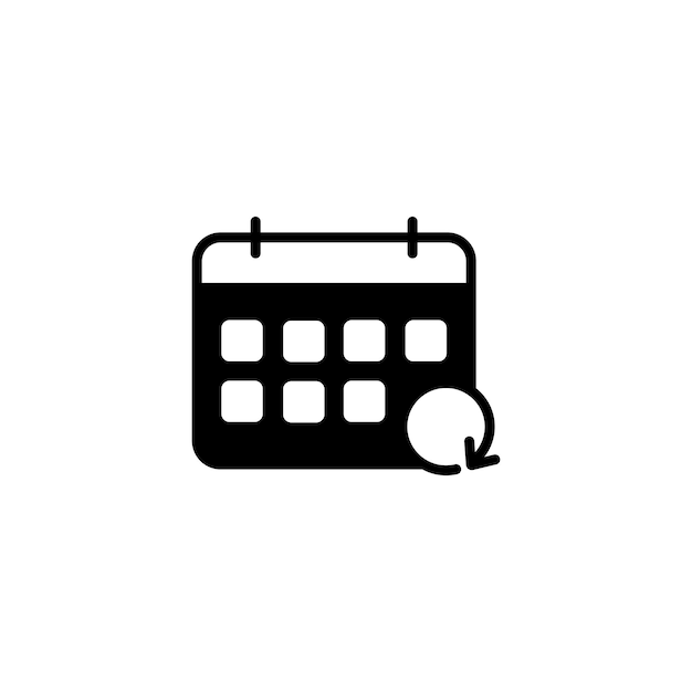 Icono de calendario de silueta