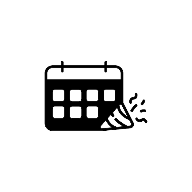 Icono de calendario de silueta