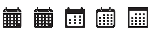 Ícono de calendario sobre fondo blanco