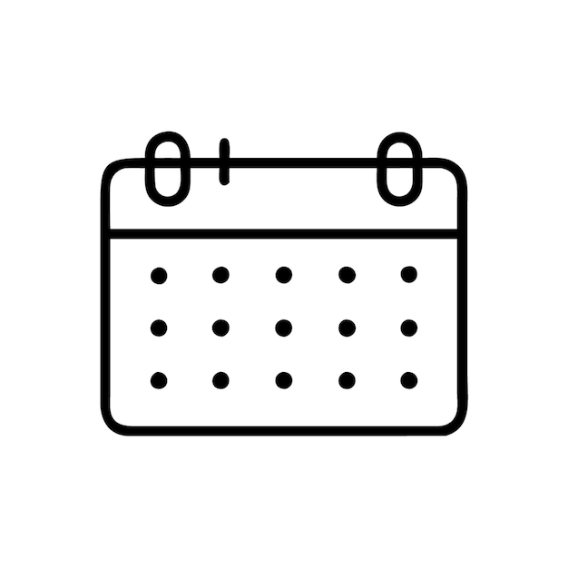 icono de calendario vector de dibujos animados