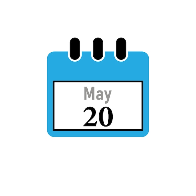 Icono de calendario vector logo