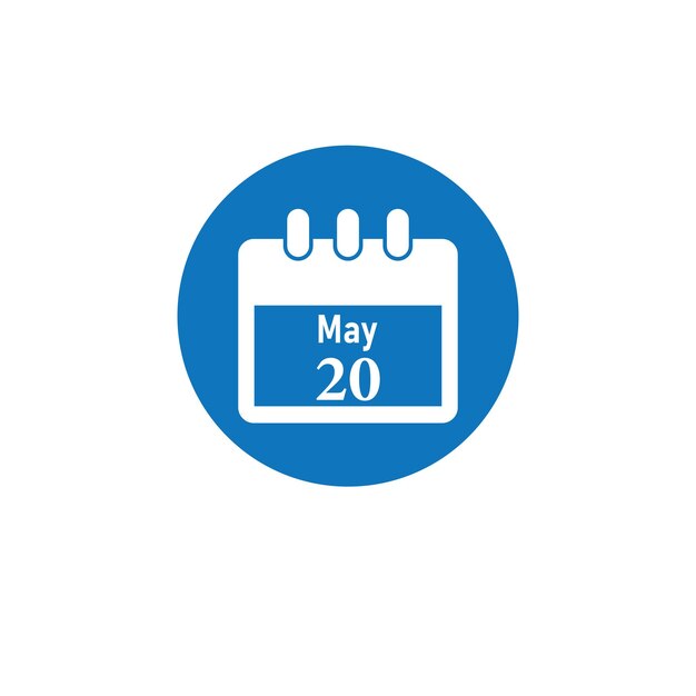 Icono de calendario vector logo