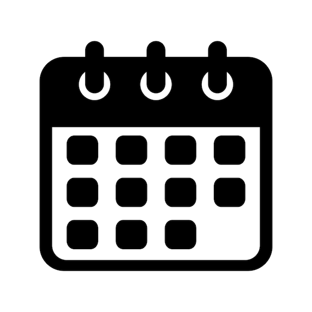 icono de calendario vectorial en un fondo blanco