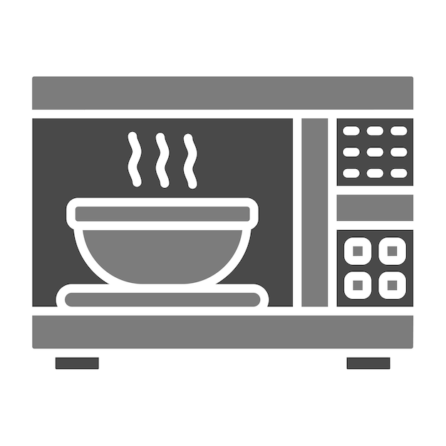 El icono de calentamiento de los alimentos