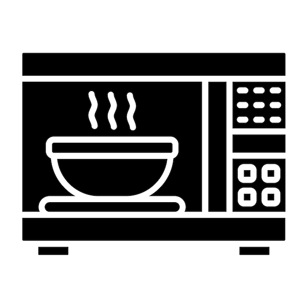 El icono de calentamiento de los alimentos