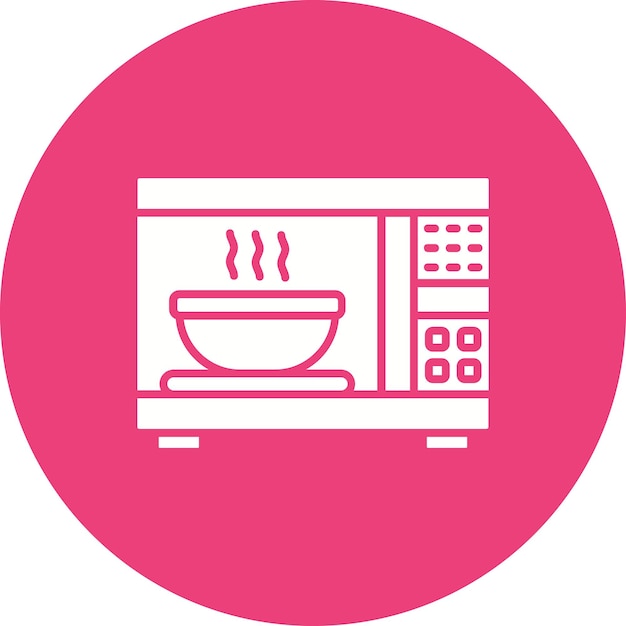 El icono de calentamiento de los alimentos