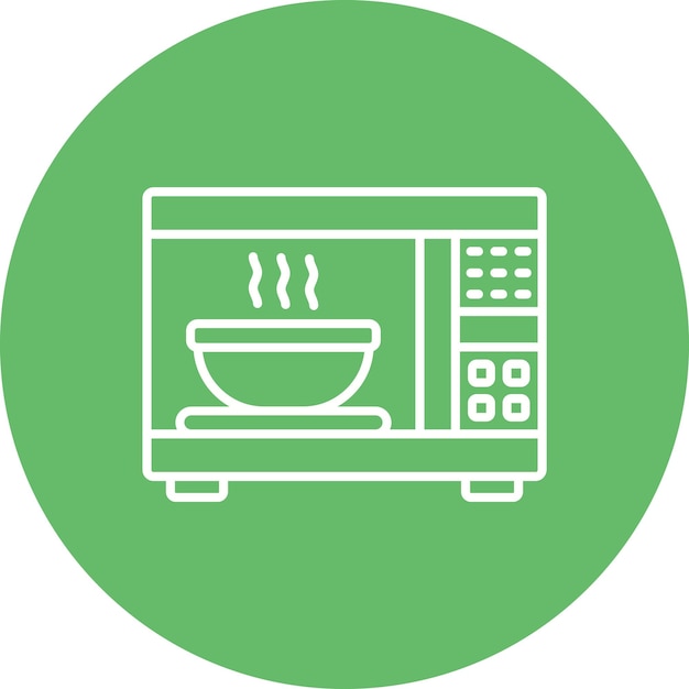 El icono de calentamiento de los alimentos