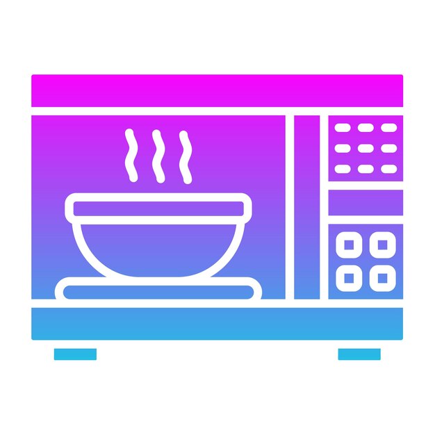 El icono de calentamiento de los alimentos