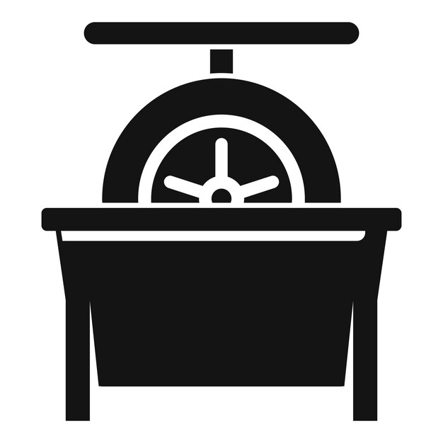 Icono de calibración de montaje de neumáticos Ilustración simple del icono de vector de calibración de montaje de neumáticos para diseño web aislado sobre fondo blanco
