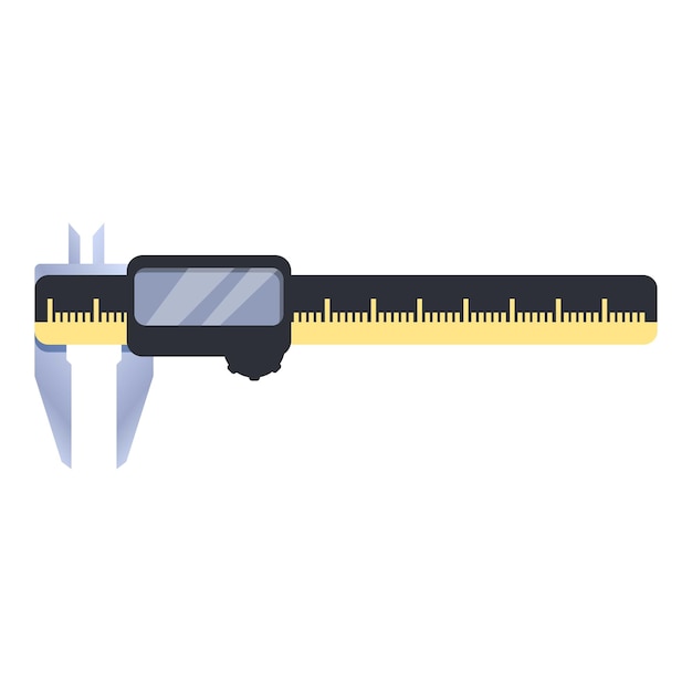 Icono de calibrador digital Caricatura de icono de vector de calibrador digital para diseño web aislado sobre fondo blanco
