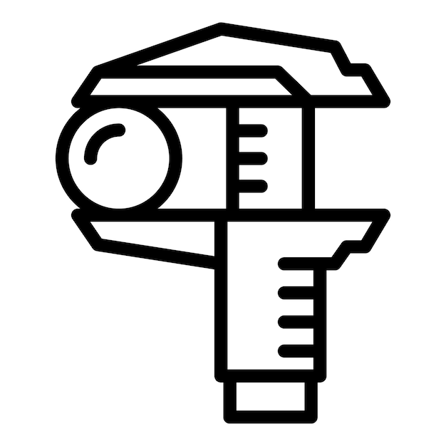 Icono de calibre de hardware Icono vectorial de calibrador de hardware para el diseño web aislado en fondo blanco