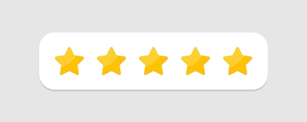Icono de calificación de cinco estrellas