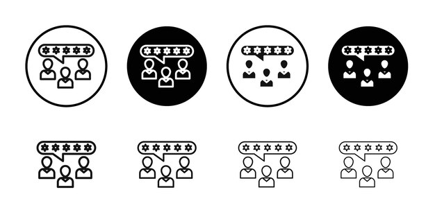 icono de calificación del cliente Contorno delgado sencillo