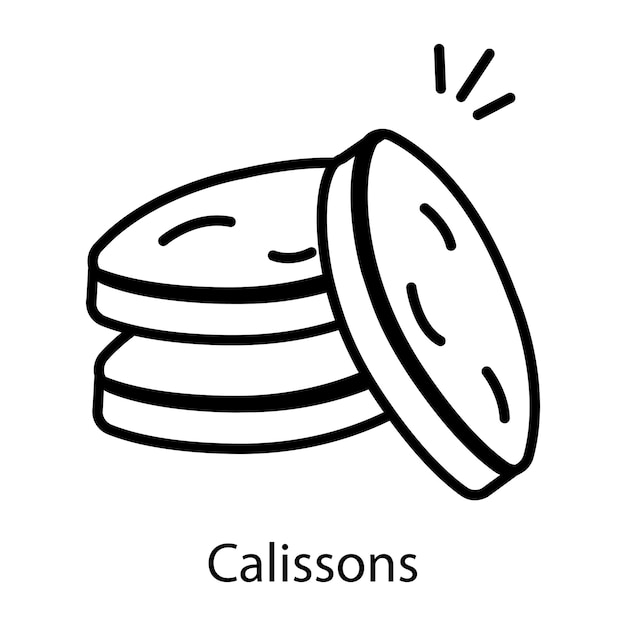 El icono de Calissons diseñado en estilo doodle