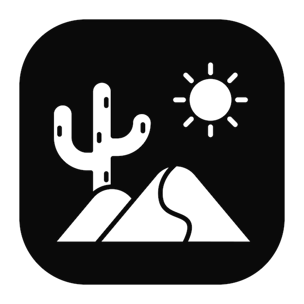 Icono del calor del desierto