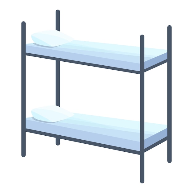 Icono de cama cúpula de albergue Icono vectorial de cama cápita de albergue para diseño web aislado sobre fondo blanco