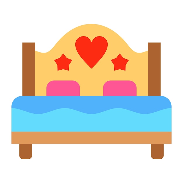 Vector icono de la cama doble