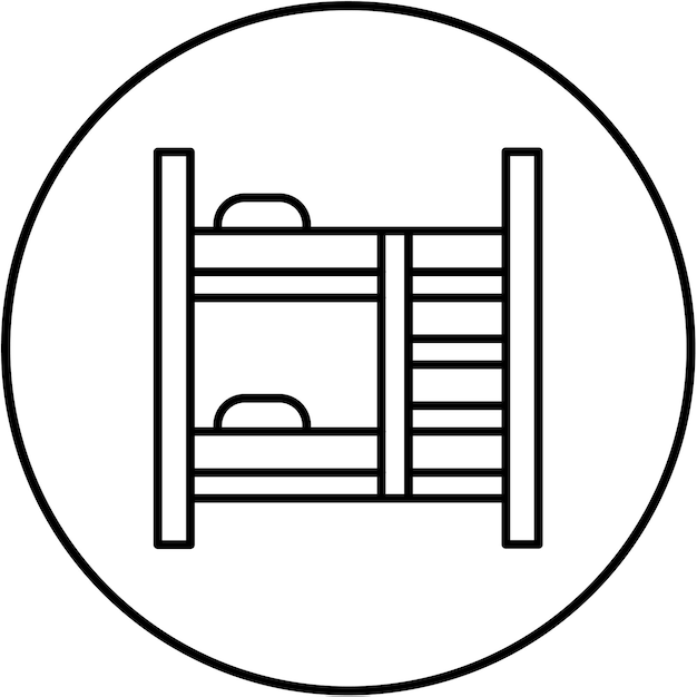 Icono de la cama de dos pisos