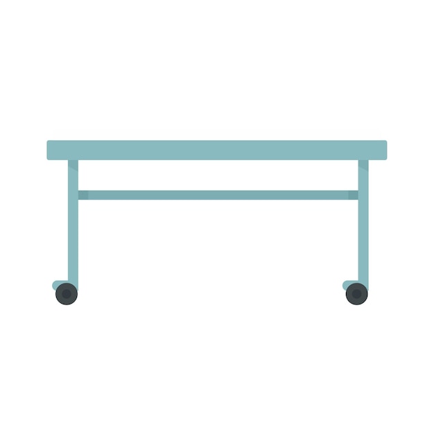 Icono de cama de hospital Ilustración plana del icono de vector de cama de hospital aislado sobre fondo blanco