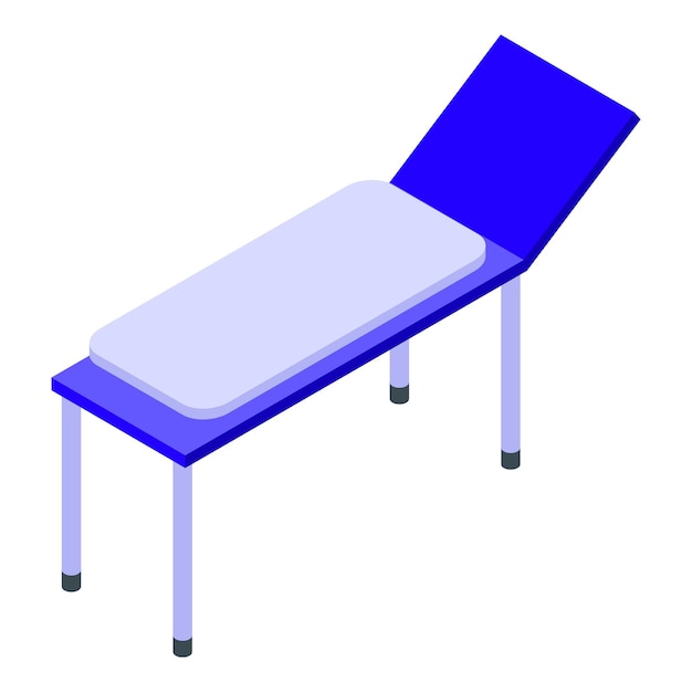 Icono de cama de hospital Isométrico de icono de vector de cama de hospital para diseño web aislado sobre fondo blanco