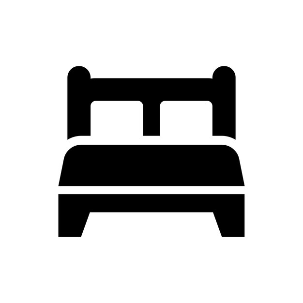 El icono de la cama del hotel