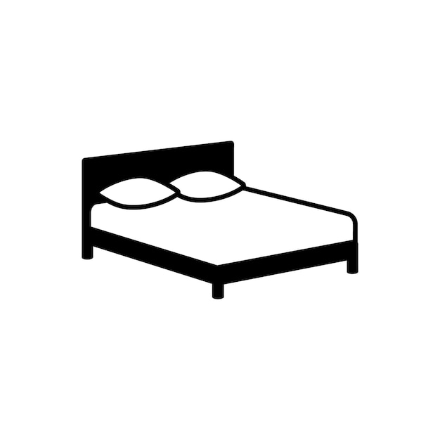 El icono de la cama Ilustración vectorial simple
