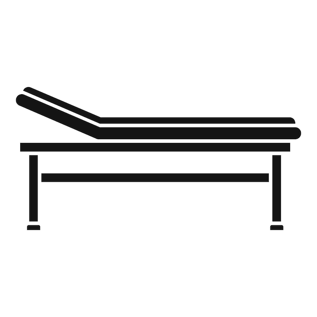 Icono de cama de imágenes por resonancia magnética Ilustración simple del icono de vector de cama de imágenes por resonancia magnética para diseño web aislado sobre fondo blanco