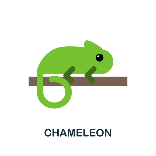 Ícono de camaleón Elemento simple de la colección de animales domésticos Ícono de camaleón creativo para plantillas de diseño web, infografías y más