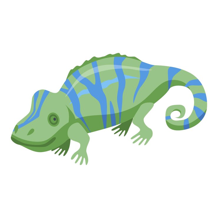 Vector icono de camaleón isométrico de icono de vector de camaleón para diseño web aislado sobre fondo blanco