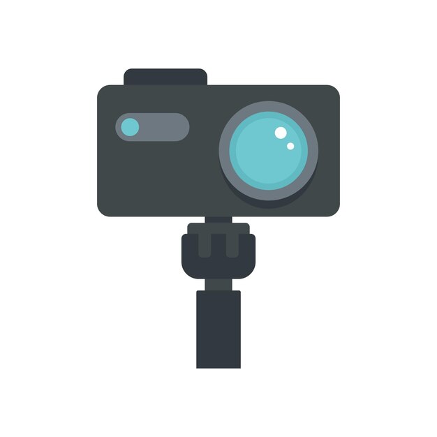 Icono de cámara de acción profesional Ilustración plana del icono de vector de cámara de acción profesional aislado sobre fondo blanco