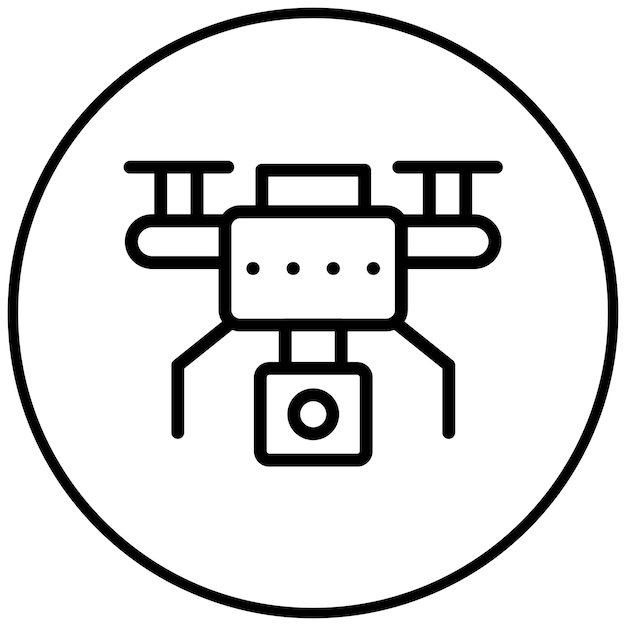 Icono de la cámara del avión no tripulado