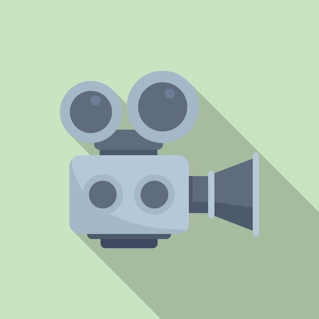 Icono de cámara de carrete vector plano Videocámara Video de película