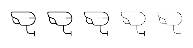 El icono de la cámara de CCTV es el signo del logotipo vectorial