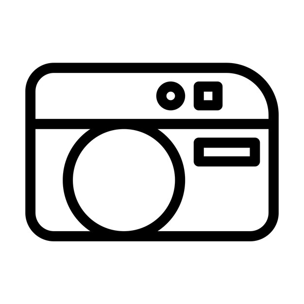 icono de la cámara digital en estilo de línea Ilustración vectorial