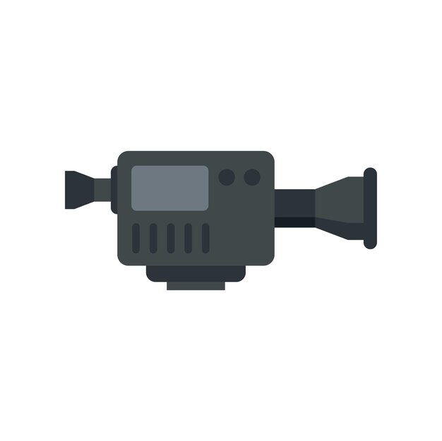 Icono de cámara digital de TV Ilustración plana del icono de vector de cámara digital de TV aislado sobre fondo blanco