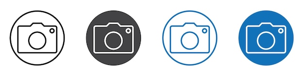 El icono de la cámara es plano y se puede editar.