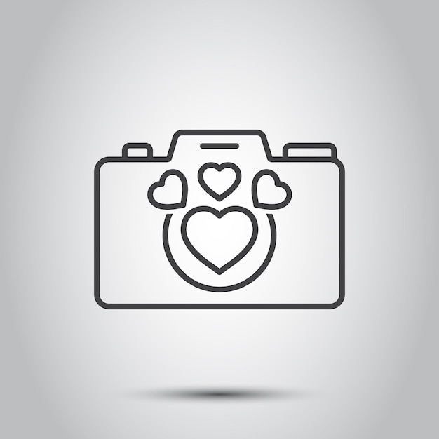 Icono de cámara en estilo plano Ilustración vectorial de fotografía en un fondo aislado Concepto comercial de cartel fotográfico